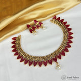 Elegant Gold Finish Traditional Kerala Palakka Necklace JH6844