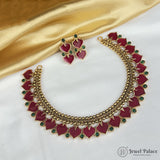 Elegant Gold Finish Traditional Kerala Palakka Necklace JH6846