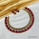 Elegant Gold Finish Traditional Kerala Palakka Necklace JH6846