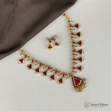 Elegant Gold Finish Traditional Kerala Palakka Necklace JH6848