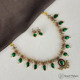 Elegant Gold Finish Traditional Kerala Palakka Necklace JH6849