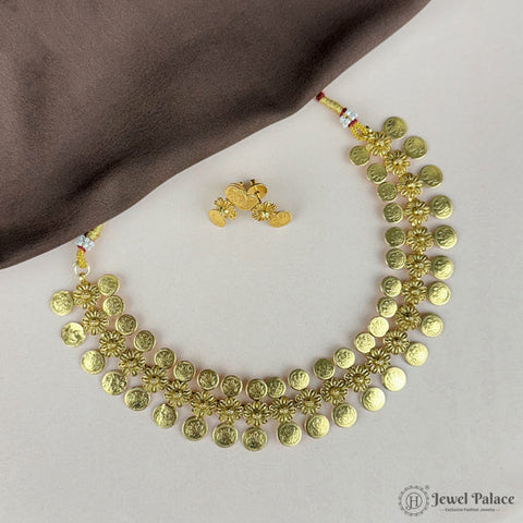 Elegant Gold Finish Traditional Kerala Palakka Necklace JH6850
