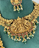 Traditional Gold Plated With Beautiful Pearl Semi Bridal Temple Jewellery JH6856