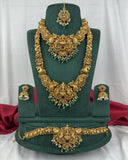 Traditional Gold Plated With Beautiful Pearl Semi Bridal Temple Jewellery JH6861