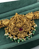 Traditional Gold Plated With Beautiful Pearl Semi Bridal Temple Jewellery JH6861