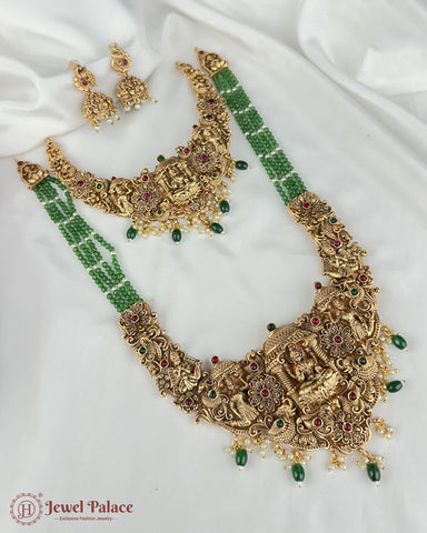 Elegant Gold Plated Kemp Stone With Beads Traditional Combo Jewellery JH6869