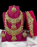 Elegant Gold Plated High Quality Alloy With AD Stone Victorian Jewellery Set JH6875
