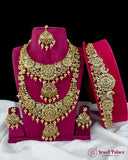 Elegant Gold Plated High Quality Alloy With AD Stone Victorian Jewellery Set JH6876