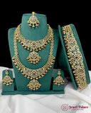 Elegant Gold Plated High Quality Alloy With AD Stone Victorian Jewellery Set JH6877