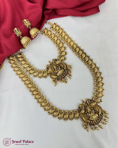 Beautiful Gold Plated Brass Kemp Stone Combo Jewellery Set JH6880