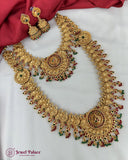 Beautiful Gold Plated Brass Kemp Stone Combo Jewellery Set JH6885