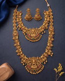 Beautiful Gold Plated Brass Kemp Stone Combo Jewellery Set JH6887