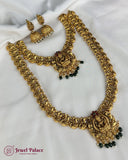 Beautiful Gold Plated Brass Kemp Stone Combo Jewellery Set JH6890