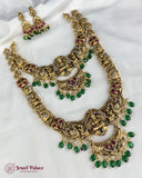 Beautiful Gold Plated Brass Kemp Stone Combo Jewellery Set JH6892