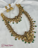 Beautiful Gold Plated Brass Kemp Stone Combo Jewellery Set JH6893