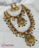 Beautiful Gold Plated Brass Kemp Stone Combo Jewellery Set JH6894
