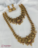 Beautiful Gold Plated Brass Kemp Stone Combo Jewellery Set JH6895