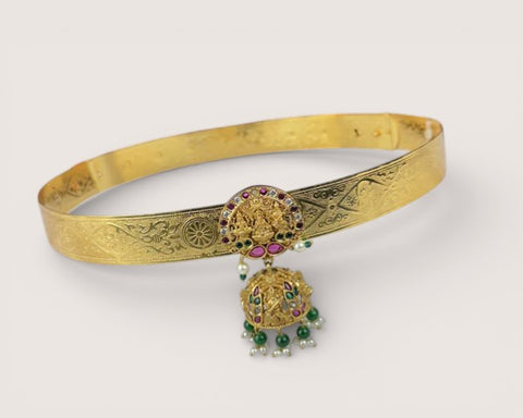 Affordable Temple Design Traditional Hip Belt for Sarees JH6901