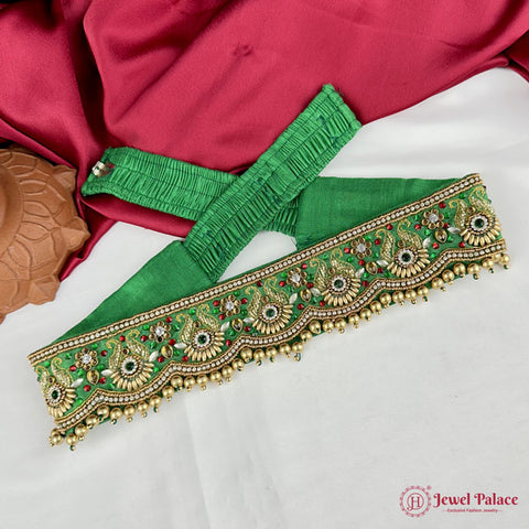 Traditional Aari Embroidered Silk Handmade Hip Belt JH6913