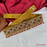 Traditional Aari Embroidered Silk Handmade Hip Belt JH6919