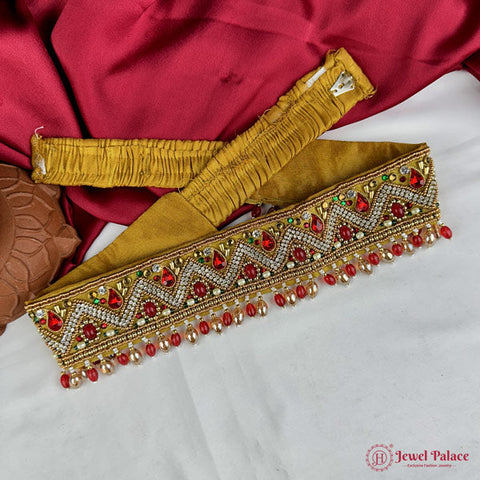 Traditional Aari Embroidered Silk Handmade Hip Belt JH6919