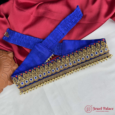 Traditional Aari Embroidered Silk Handmade Hip Belt JH6921