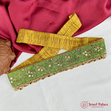 Traditional Aari Embroidered Silk Handmade Hip Belt JH6923