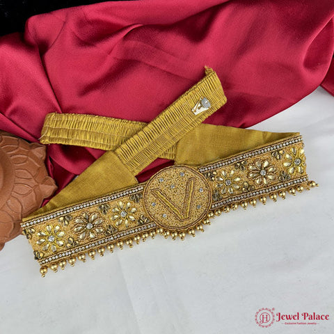 Traditional Aari Embroidered Silk Handmade Hip Belt JH6925