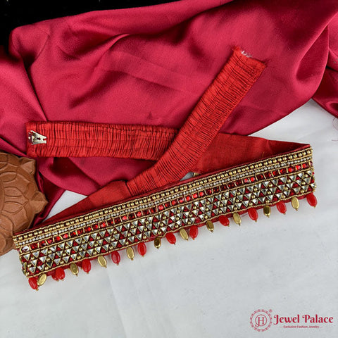 Traditional Aari Embroidered Silk Handmade Hip Belt JH6927