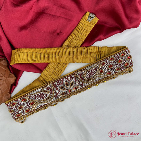 Traditional Aari Embroidered Silk Handmade Hip Belt JH6934