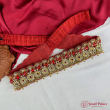Traditional Aari Embroidered Silk Handmade Hip Belt JH6936