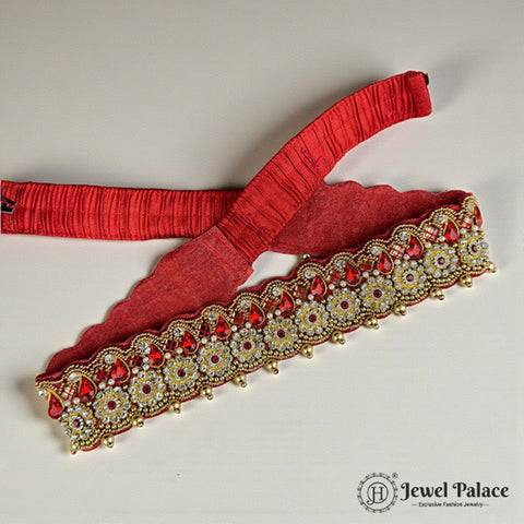Traditional Aari Embroidered Silk Handmade Hip Belt JH6936