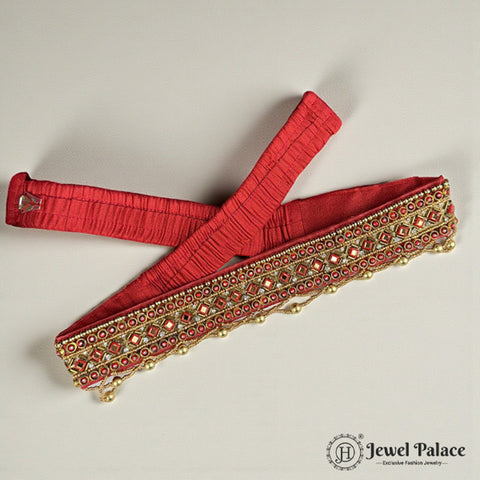 Traditional Aari Embroidered Silk Handmade Hip Belt JH6937