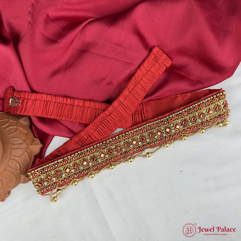 Traditional Aari Embroidered Silk Handmade Hip Belt JH6937