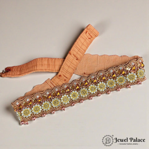 Traditional Aari Embroidered Silk Handmade Hip Belt JH6940