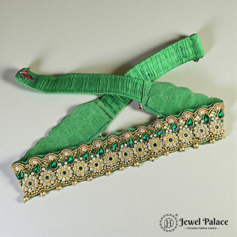 Traditional Aari Embroidered Silk Handmade Hip Belt JH6941