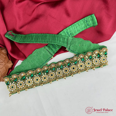 Traditional Aari Embroidered Silk Handmade Hip Belt JH6941