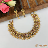 Exclusive Rajwadi Gold Plated Necklace With Earrings JH6943