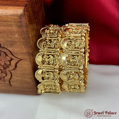 Beautiful Gold Plated High Quality Brass Premium Bangles Set Of 2