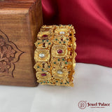 Beautiful Gold Plated High Quality Brass Premium Bangles Set Of 2