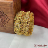 Beautiful Gold Plated High Quality Brass Premium Bangles Set Of 2