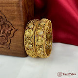 Beautiful Gold Plated High Quality Brass Premium Bangles Set Of 2
