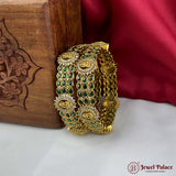 Beautiful Gold Plated High Quality Brass Premium Bangles Set Of 2