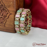 Beautiful Gold Plated High Quality Brass Premium Bangles Set Of 2