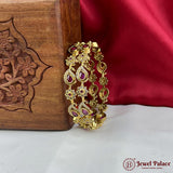 Beautiful Gold Plated High Quality Brass Premium Bangles Set Of 2