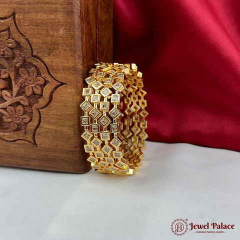 Beautiful Gold Plated High Quality Brass Premium Bangles Set Of 4