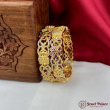 Beautiful Gold Plated High Quality Brass Premium Bangles Set Of 2