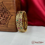 Beautiful Gold Plated High Quality Brass Premium Bangles Set Of 2