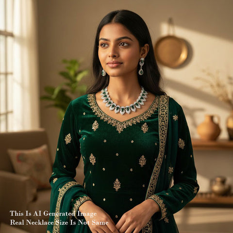 Sparkling AD Stone Premium Quality Necklace JH6999