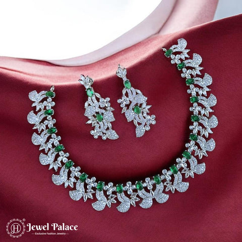 Sparkling AD Stone Premium Quality Necklace JH7014